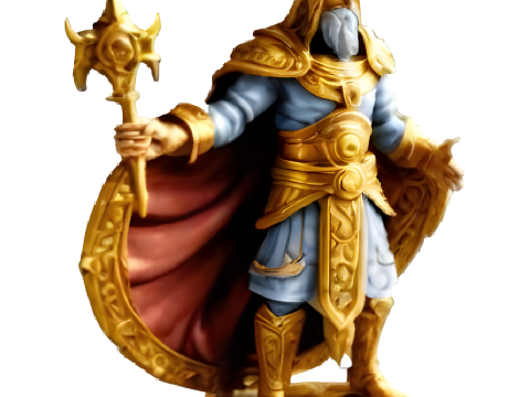 Fantasy Paladin Figurine Model do druku 3D