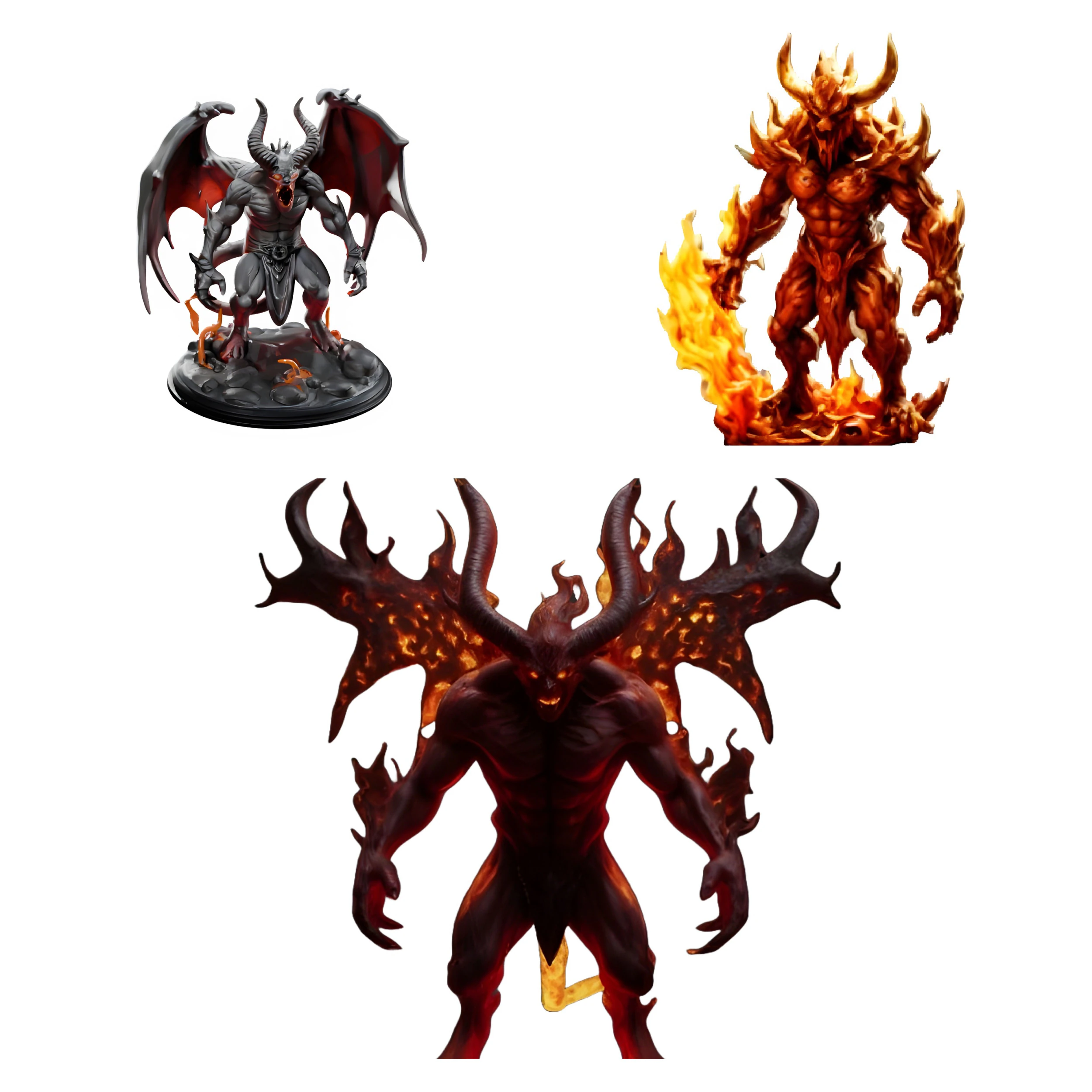 Infernal Demon Lord Collectible Figure Series 3D Print Model .c4d .max .obj .3ds .fbx .stl .blend 