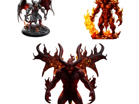 Infernal Demon Lord Collectible Figure Series 3D प्रिंट मॉडल