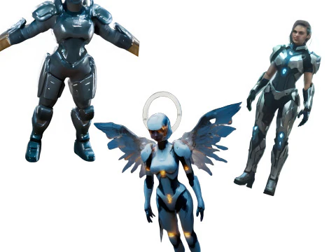 Колекція Neo-Angel Armor 3D Принт Модель