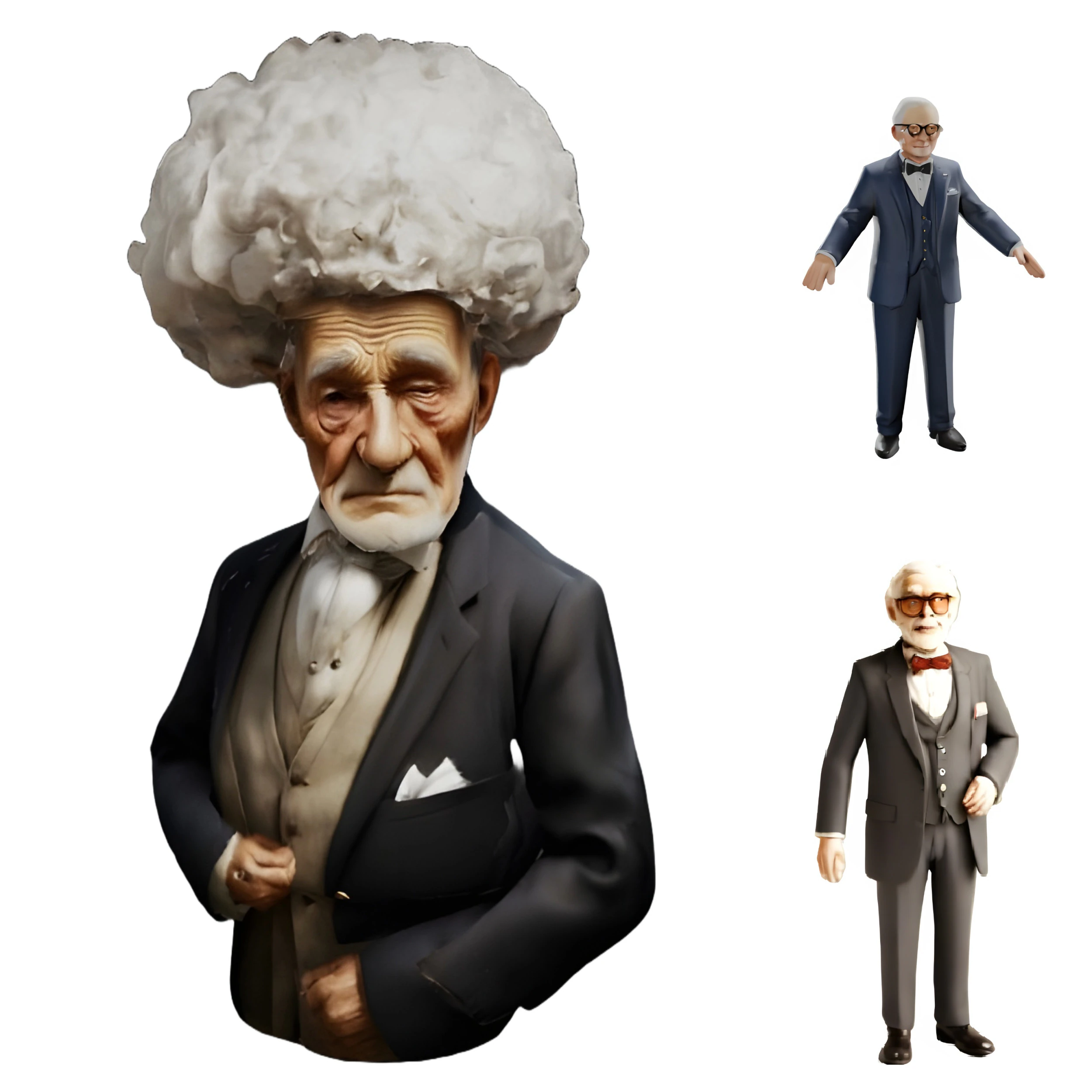 Distinguished Gentlemen Collection 3D Print Model .c4d .max .obj .3ds .fbx .stl .blend