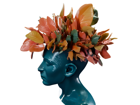Blooming Minds Collection - Artistic Head Planters 3D-Druckmodell