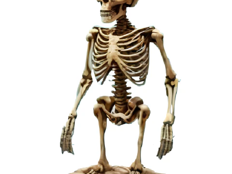 Poseable Skeleton Figurine 3D Print Model
