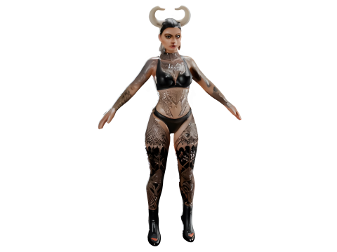 Mystic Demon Queen Figure 3D प्रिंट मॉडल