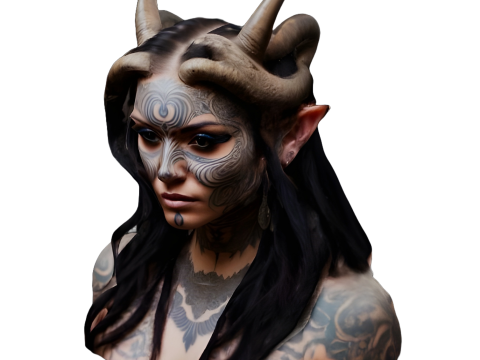 Mystic Demon Queen Figure 3D प्रिंट मॉडल