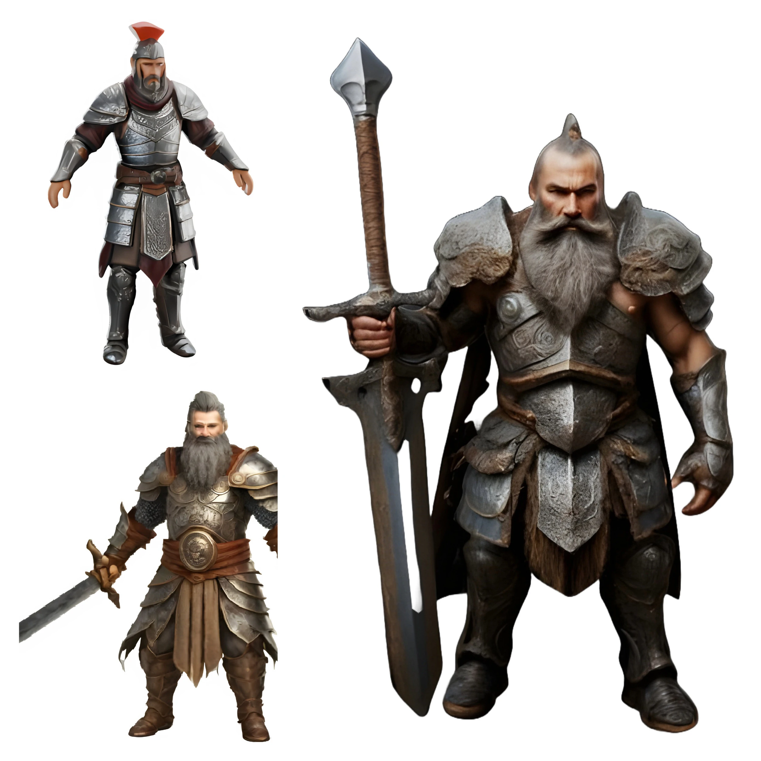 Warrior Guardian Miniatures 3D Print Model .c4d .max .obj .3ds .fbx .stl .blend 