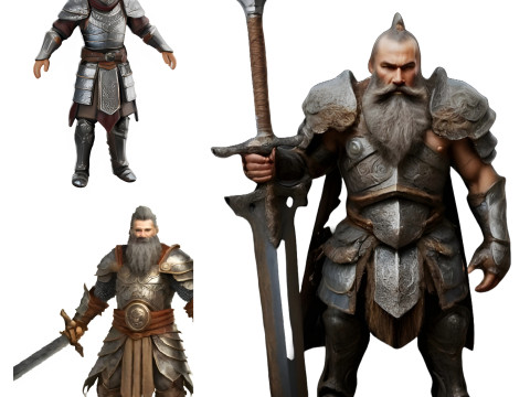 Warrior Guardian Miniatures 3D 打印模型