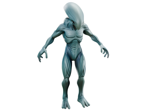 Xenomorphic Warrior Collection Model Cetak 3D