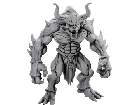 Demon Warrior Miniature 3D प्रिंट मॉडल