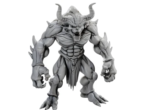 Мініатюра воїна-демона 3D Принт Модель