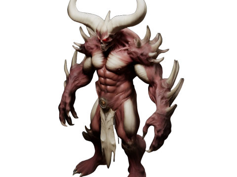 Demon Warrior Miniature 3D प्रिंट मॉडल