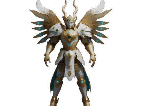 Celestial Warrior Armor Set Modèles 3D en vedette