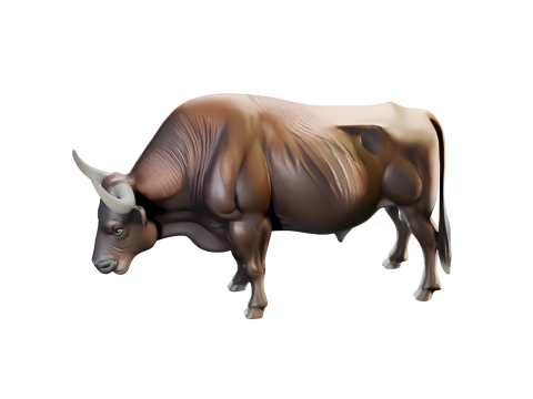 Majestic Bull Statue Modelo de impresión 3D