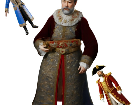 Royal Attire Collection 3Dプリントモデル