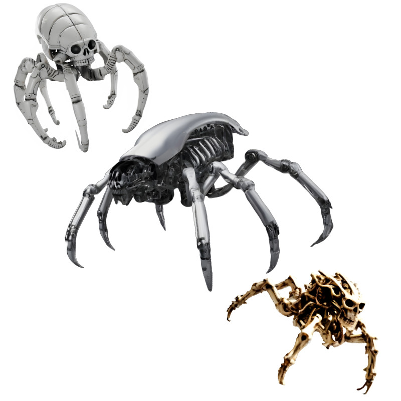 Skull Spider Automaton 3D 프린트 모델 .c4d .max .obj .3ds .fbx .stl .blend