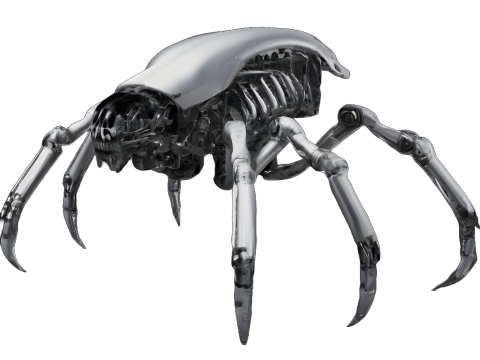 Skull Spider Automaton 3D 프린트 모델