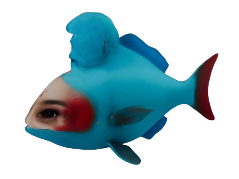 Fish Character Figurine in Business Suit 3D Baskı Modeli