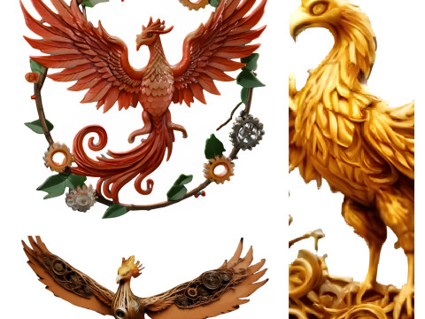 Mythical Phoenix Collection 3Dプリントモデル