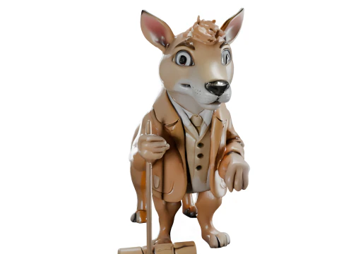 Anthropomorphic Animal Figurines Collection 3D Print Model