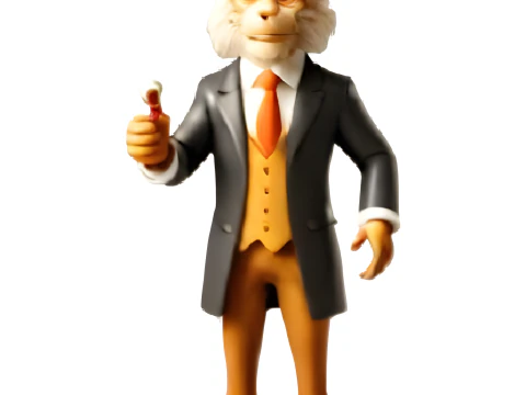 Anthropomorphic Animal Figurines Collection 3D Print Model