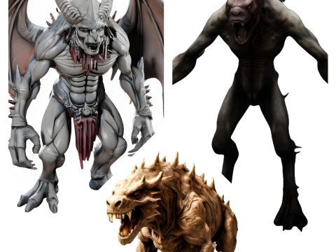 Dark Legends Collection Monster Series 3Dプリントモデル