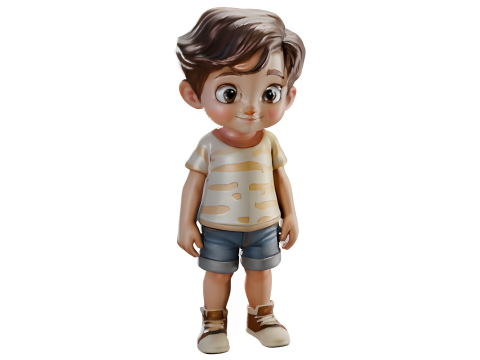 Little Adventurers Collection - Stylized Children Characters 3D-Druckmodell