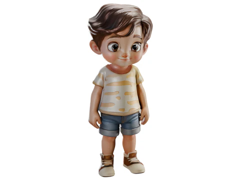 Little Adventurers Collection - Stylized Children Characters 3D Print Model