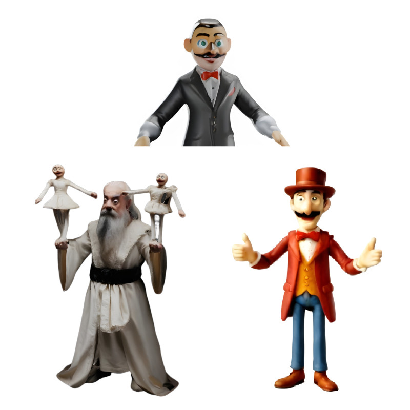 Vintage Character Collection 3D Print Model .c4d .max .obj .3ds .fbx .stl .blend