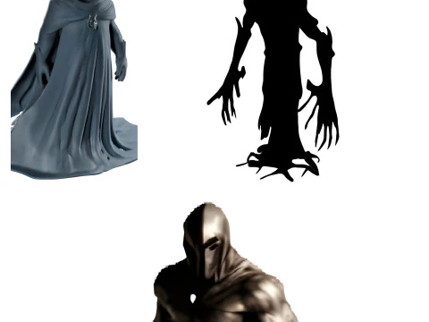 Mystic Guardian - Hooded Sentinel Statue 3D Print Model