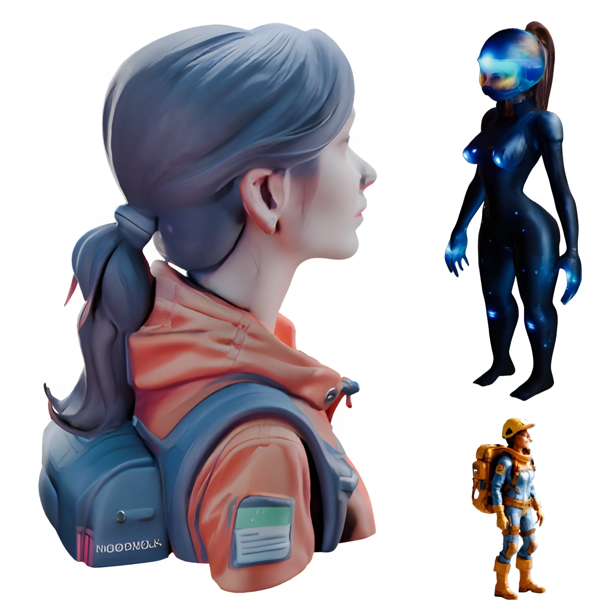 Adventurer and Space Explorer Collection 3D Print Model .c4d .max .obj .3ds .fbx .stl .blend 