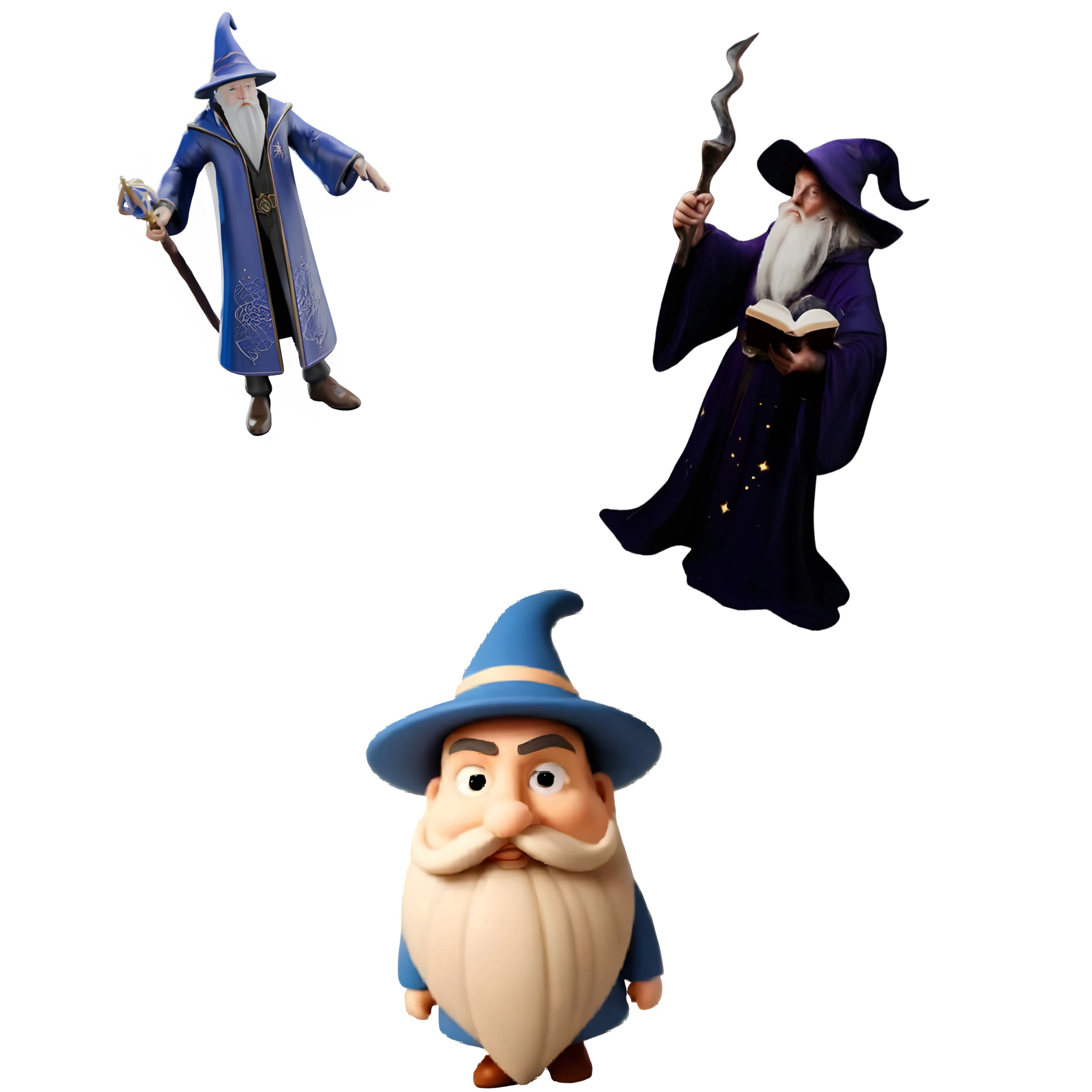 Magical Wizard Collection - Character Series 3D Print Model .c4d .max .obj .3ds .fbx .stl .blend