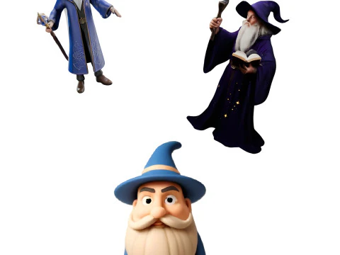 Magische tovenaarscollectie - Karakterreeks 3D printmodel