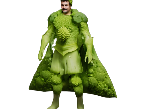 Broccoli Guardian Figurine Set 3D Print Model