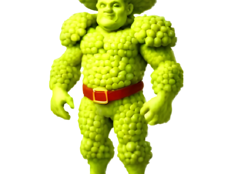 Broccoli Guardian Figurine Set 3D Print Model