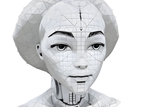 Cybernetic Beauty Series - Feminine Android Busts 3D Druckmodell