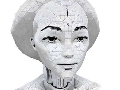 Cybernetic Beauty Series - Feminine Android Busts 3D Print Model