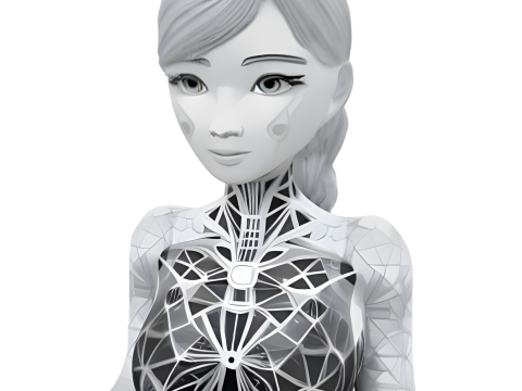 Cybernetic Beauty Series - Feminine Android Busts 3D Druckmodell
