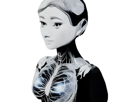 Cybernetic Beauty Series - Feminine Android Busts 3D Print Model