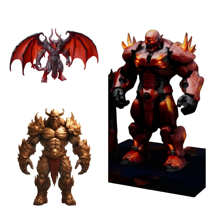 Molten Beasts Collection Model Cetak 3D .c4d .max .obj .3ds .fbx .stl .blend
