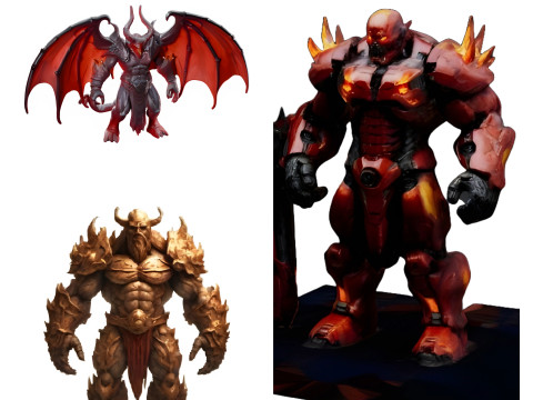 Molten Beasts Collection 3Dプリントモデル
