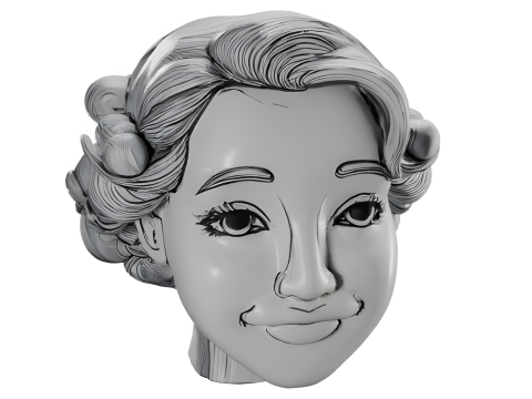 Stylized Female Character Bust Collection Modelo de impresión 3D