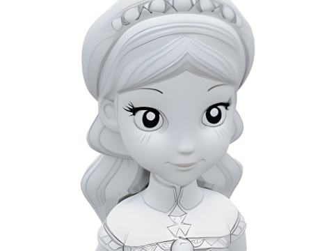 Stylized Female Character Bust Collection Modelo de impresión 3D