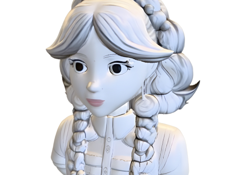 Stylized Female Character Bust Collection Modelo de impresión 3D