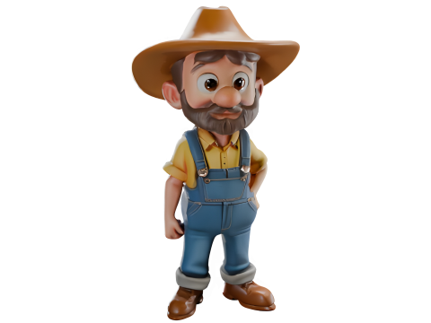 Friendly Farm Folk Character Set 3D printmodel