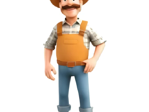Friendly Farm Folk Character Set 3D Print Model