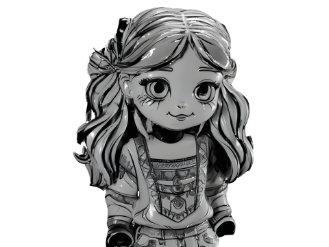 Whimsical Fantasy Character Set 3D Принт Модель