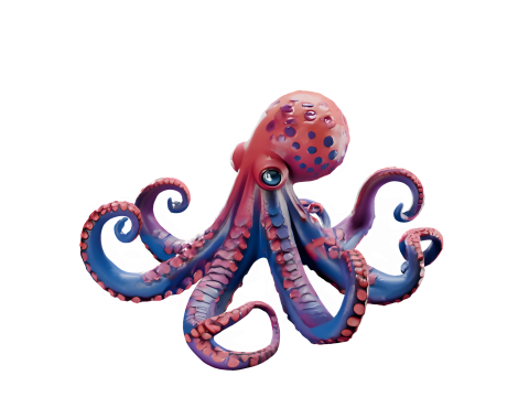Chromatic Octopus Collection - Marine Art Series 3D 프린트 모델