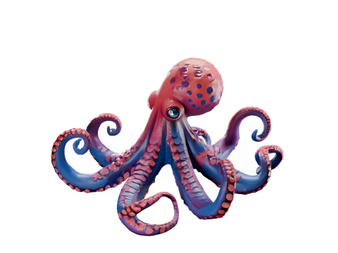 Chromatic Octopus Collection - Marine Art Series 3D Print Model