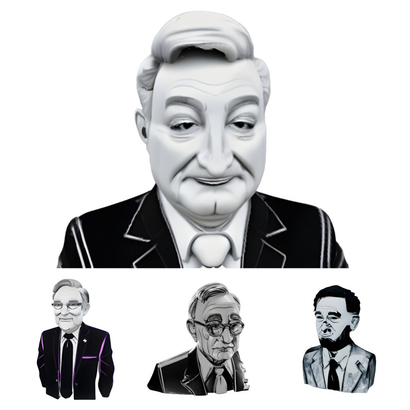 Classic Gentleman Bust Collection Modelo de impresión 3D .c4d .max .obj .3ds .fbx .stl .blend