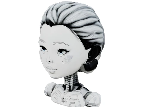 Astrodroid Girl Bust Collection 3D Print Model